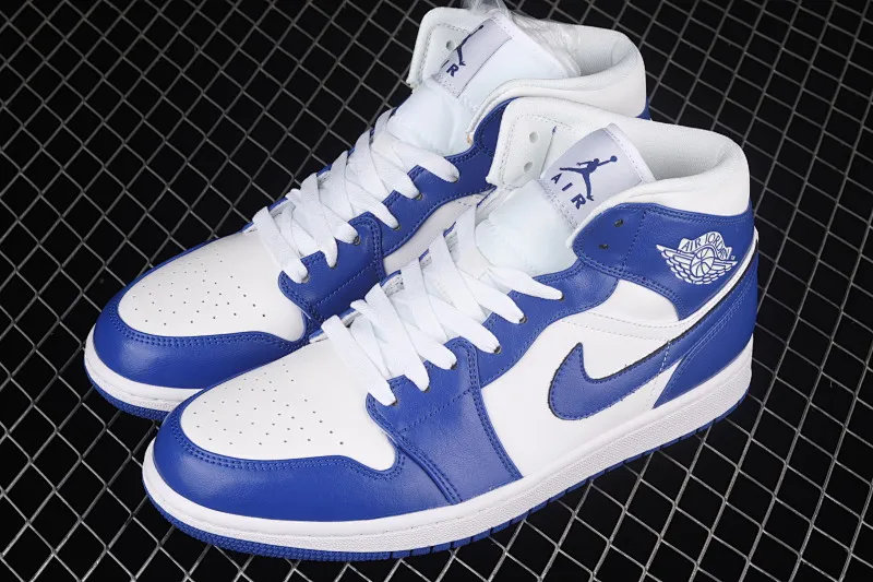 All categories Air Jordan Jordan series basketball shoes Air Jordan 1 Mid Air Jordan 1 Mid AJ1 Joe 1 Kentucky Blue Zhongbang basketball shoes BQ6472-104